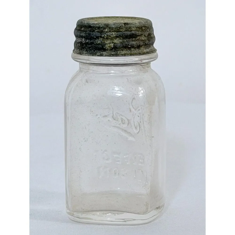 Miniature Ball Perfect Mason Jar Salesman Sample Zinc Lid  2.75” Square #7